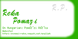 reka pomazi business card